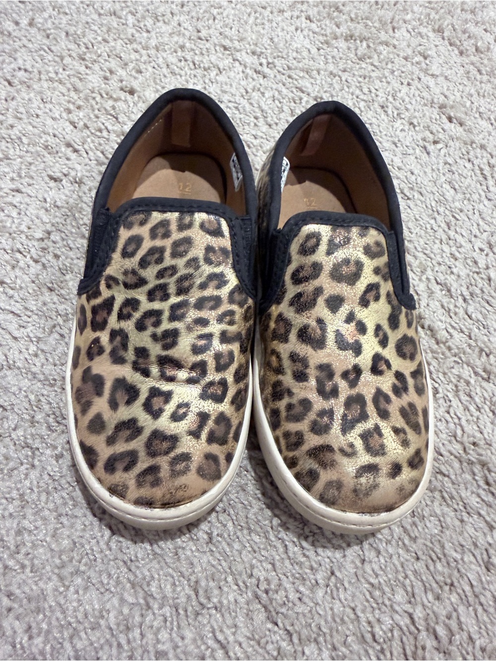 Kids Leopard Print Slip-On Sneakers - Picture 1 of 4